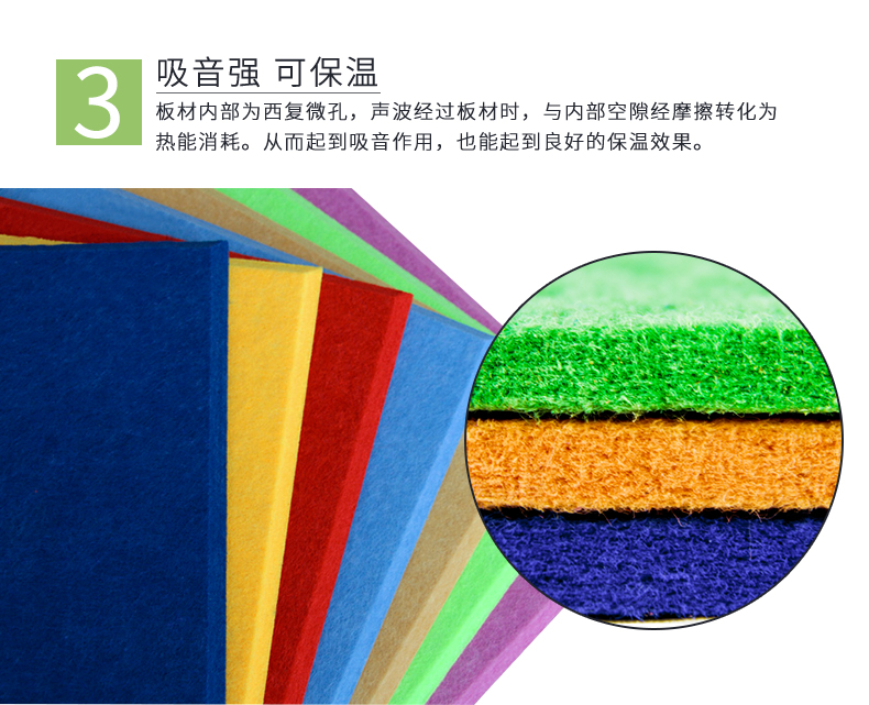 聚酯纖維吸音板特點3 聚酯纖維吸音板特點3